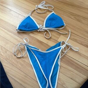 Aerie Vibrant Blue and White Bikini